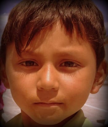Photo of Ecuadorian boy's face.