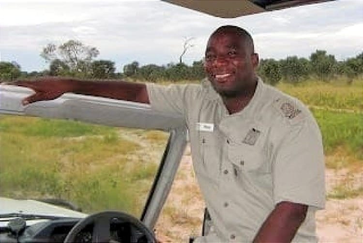 Photo of Wildlife Guide in his open landrover in Chobe Park, Botswana
